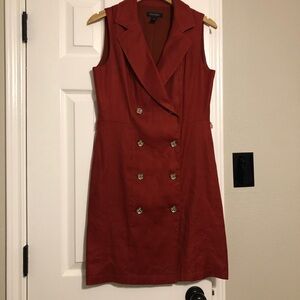 White House Black Market Sleeveless Double-Breasted Dress | Size 4